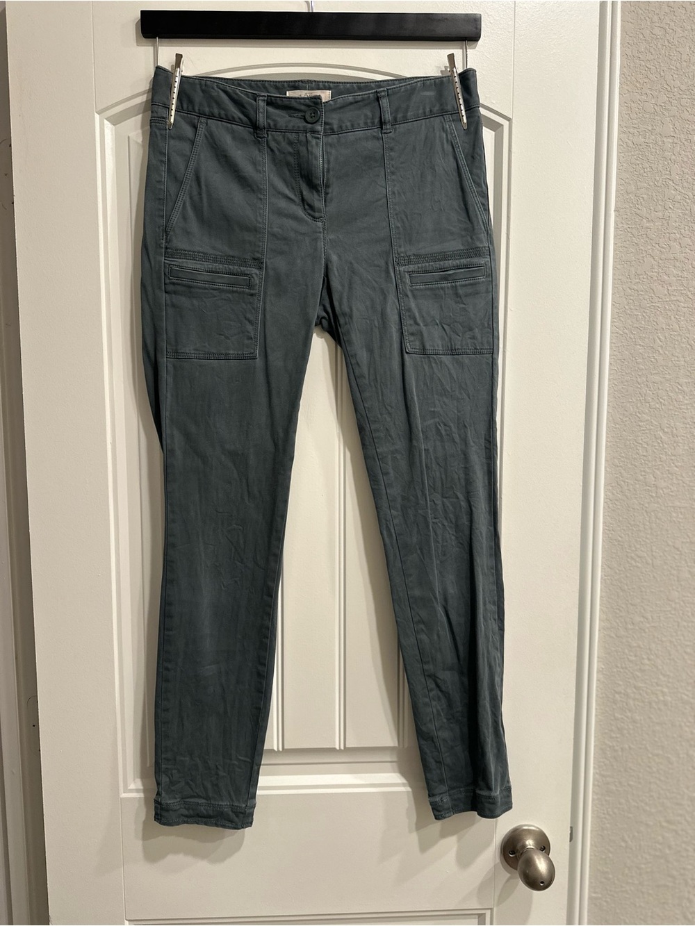 LOFT Slate Ankle Cropped Utility Pants